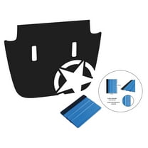 Collectible Decals Alpha Romeo Military Star Blackout V2 Hood Decal for JL/JT Sport/Sahara/Overland 2018-Present Models