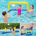 thumbnail image 4 of Family-Friendly Inflatable Water Play Set with Volleyball, Basketball Hoop & Handball Goal – Portable, Durable Beach/Pool Toy for All Ages, Includes 4-inch Foot Pump for Easy Setup & Compact Storage, 4 of 6