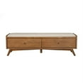 thumbnail image 1 of Alpine Furniture Flynn Bedroom Bench in Acorn Brown, 1 of 7