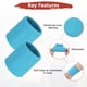 thumbnail image 5 of Uxcell 24PCS Bandas de sudor deportivas, muñequeras de algodón absorbentes para entrenamiento/baloncesto/correr [Azul cielo, 8cm de ancho], 5 of 7