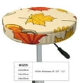 thumbnail image 4 of Haiem Rustic Harvest Time Print Cushion Round Bar Chair Seat Cover Bar Chair Cushion Covers Elastic Washable Bar Chair Cover,Protects from Scratches and Stains-14 inch, 4 of 7