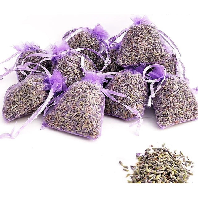Violet, 12 Sachets,12 Violet Sachets with Lavender, Natural Lavender