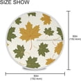 thumbnail image 3 of Coolnut 60" Maple Leaves Outdoor Round Tablecloth, Waterproof Stain-Resistant Non-Slip Circular Tablecloth with Umbrella Hole and Zipper for Tabletop Backyard Party BBQ Decor, 3 of 7
