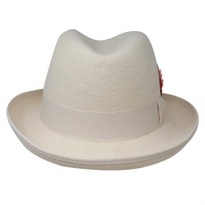 Different Touch Men's 100% Wool Felt Homburg Style Godfather Hats