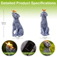 thumbnail image 6 of Solar Garden Statue Dog Figurine – Outdoor Decoration with Butterfly for Garden Yard Decor, 6 of 7