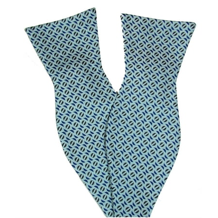 Circle Silk Tie - Ryan Seacrest Distinction NEW Blue Light Aqua Bow Tie Silk Mens Accessory 395