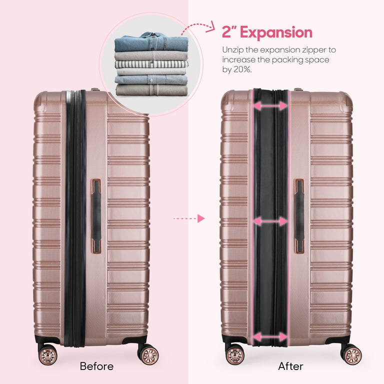 iFLY Hardside Fibertech Carry Suitcase, Large Checked Luggage, 80