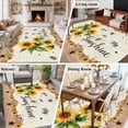thumbnail image 6 of Rectangle Area Rug 5x8ft,Country Star Sunflower Bee Washable Carpet Non-Slip Runner Accent Rugs Indoor Floor Mat for Bedroom Living Room Decor,Vintage Brown Wood Grain, 6 of 9