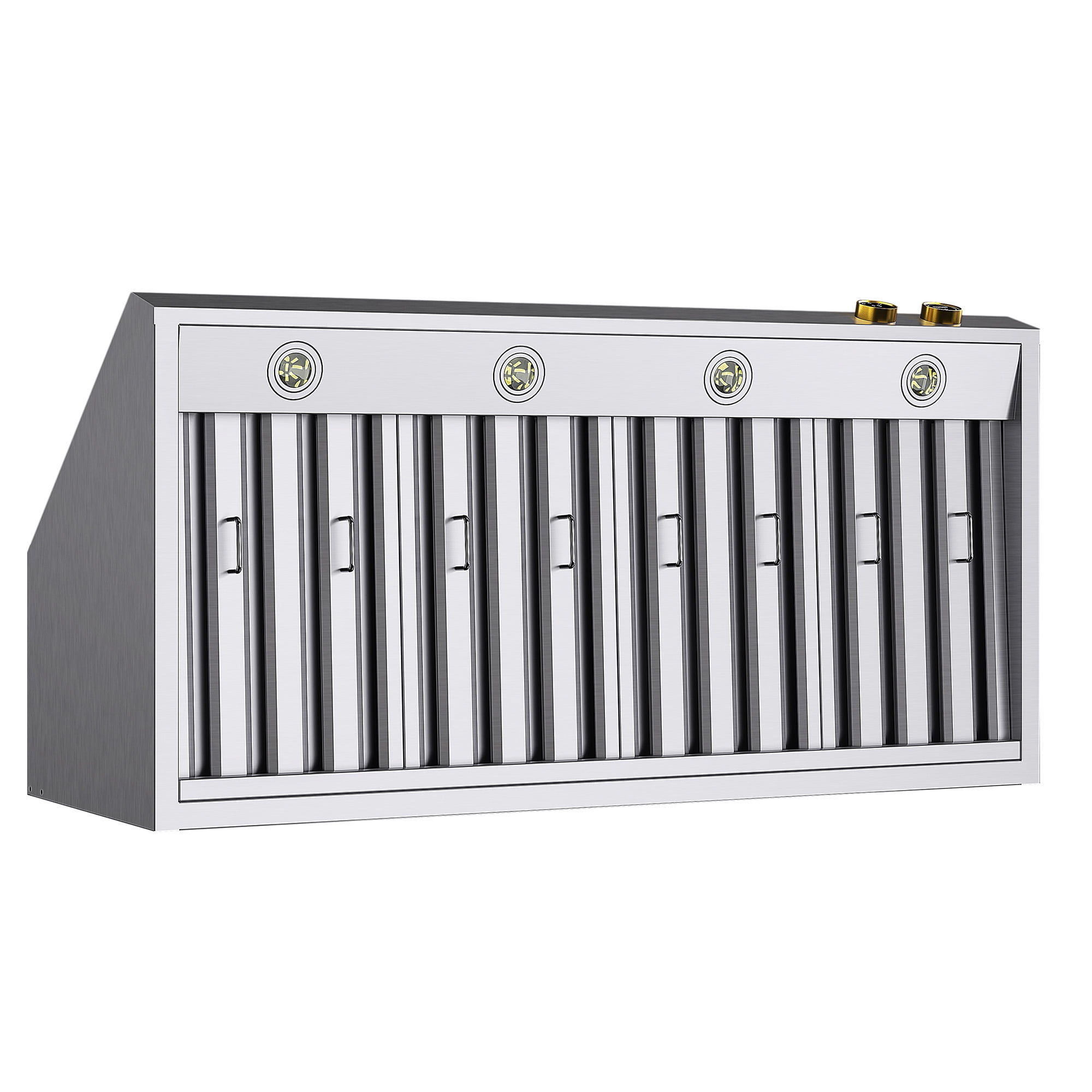 48 in. 6.7. Dual Fuel Range for Natural Gas and Gold + Under Cabinet Range Hood