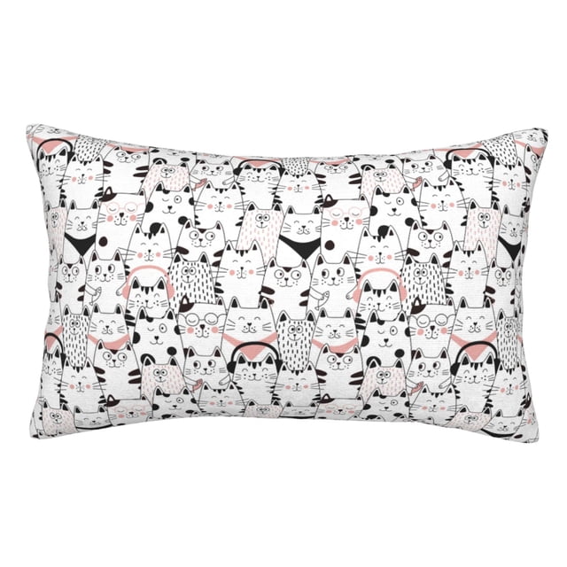 Easygdp Cute Cat for Soft Pillow Case Pillow Protectors,Perfect for Sleeping (Pillow Core Not Included)-16"x24"