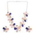 thumbnail image 1 of Efulgenz Blue Flower Statement Necklace Set Rhinestone Austrian Crystal Chunky Bridal Choker Necklace and Earring Set for Women Fashion Jewelry Set for Party Prom Wedding Bridesmaid Gift, 1 of 1