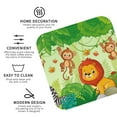thumbnail image 3 of Lsque African Animals in the Jungle Pattern 4" Drink Coasters Set of 4, PVC Leather Absorbent Coasters, Table Coaster Set Decorative Coffee Cup Coasters Housewarming Gift -Square, 3 of 6