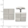 thumbnail image 3 of Auriga Fine Jewelry Stainless Steel Brushed and Polished Square Cufflinks for Men, 3 of 4