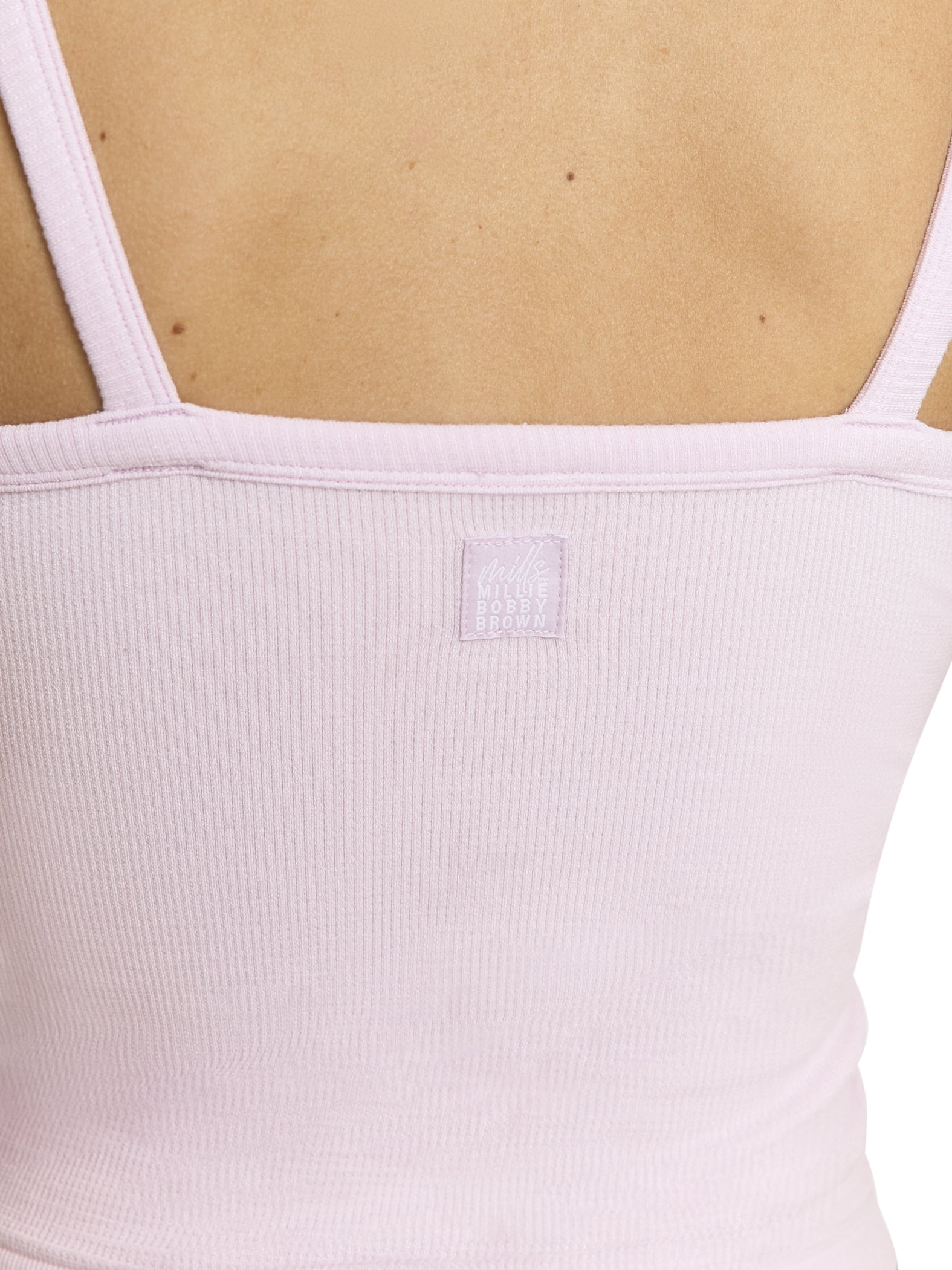 Mills by Millie Bobby Brown Women's Softie Ribbed V-Neck Tank Top, Sizes XS-XXXL