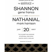 Deco Pattern Standard Wedding Invitation