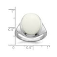 thumbnail image 3 of White Agate Ring in Polished Sterling Silver, 3 of 4