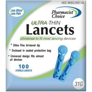 Ultra Thin Design Sterile Lancets Easy Twist & Pull Cap Less Pain, 100ct