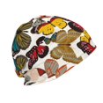 thumbnail image 3 of Salouo Retro Floral Butterfly Print Unisex Beanie Hat,Knitted Baggy Skull Cap Winter Warm Hats Beanie Sleep Hats Cancer Headwear Caps for Women & Men 1 Pieces, 3 of 7