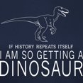 thumbnail image 3 of CafePress - History Repeats Dinosaur T Shirt - Women's Traditional Fit Dark T-Shirt, 3 of 4