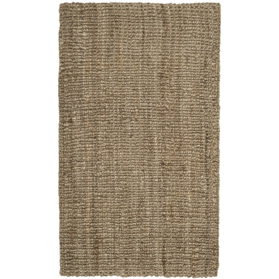 SAFAVIEH Natural Fiber Levi Braided Area Rug, Natural/Grey, 2' x 3'