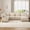 Beige Coffee, variant on Large Modular Sectional Corner Couches with Tassel, 6 Seater Sofa Big Comfy Leopard Chenille, L Shaped Couches with 2 Throw Pillows and 5 Lumbar Pillows, Movable Ottoman,Green black