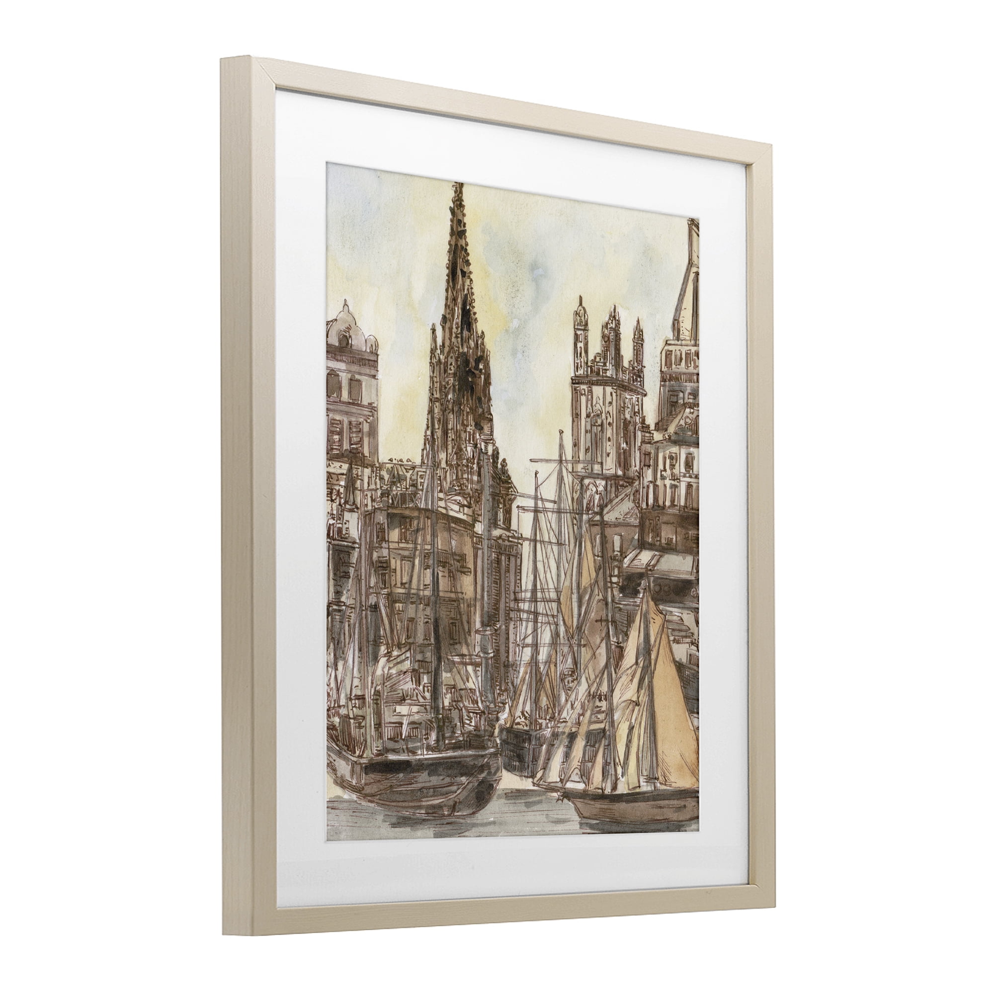 Stupell Industries Salted Remnants Harbor Birch Framed Print Under Glass, design by Melissa Wang