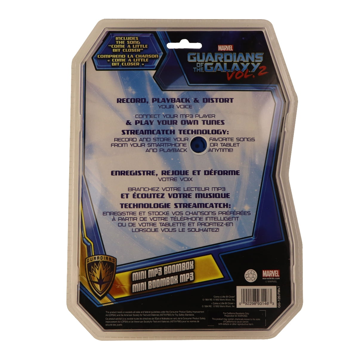 Marvel Guardians of the Galaxy Vol 2 Mini MP3 Boombox Kids Toys Walkman 