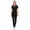 Black, variant on Scrubs Women’s 5-Pocket Full Nurse Scrub Set – V-Neck Top & Straight Leg Pants, Comfortable Flexible Medical Uniforms Set