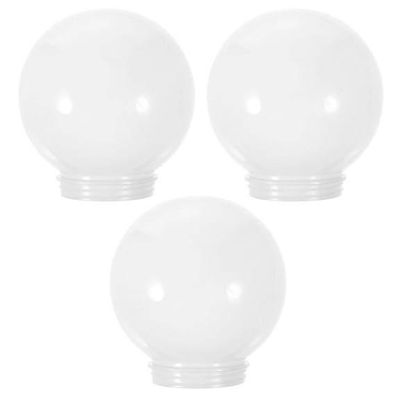 Milisten 3 Pieces Acrylic Light Globe Replacement Shades, Round Lamp Cover Globes for Outdoor Garden Patio Lighting Fixtures