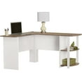 thumbnail image 1 of Dakota L Desk with Bookshelves, White, 1 of 3