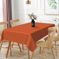 thumbnail image 3 of Orange Table Cloth, 60x84 Inch Rectangle Polyester Fabric Tablecloth Thick,Wrinkle Resistant Washable Reusable Table Cover for Dining Picnic Outdoor Camping Anniversary Party Decoration, 3 of 7