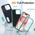 thumbnail image 5 of for iPhone 16 Pro Max Case, iPhone 16 Pro Max Phone Case with Built in Kickstand, Shockproof/Dustproof/Drop Proof Heavy Duty Military-Grade Rugged Protective Cover for iPhone 16 Pro Max,Light Green, 5 of 9