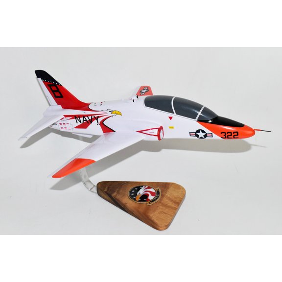 VT-22 Golden Eagles T-45 Model, (16") Scale, Mahogany, Navy Trainer