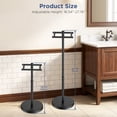 thumbnail image 3 of TVOFEK Black Toilet Paper Holder with Storage Adjustable Height, Freestanding Toilet Paper Roll Holder for Bathroom Stainless Steel, Fits Mega Rolls, 3 of 18