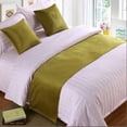 thumbnail image 3 of 2 piezas de estilo europeo de lujo suave cama bufanda ropa de cama decoración de protección para dormitorio Hotel accesorio de habitación de Baoblaze Bed Runner, 3 of 8