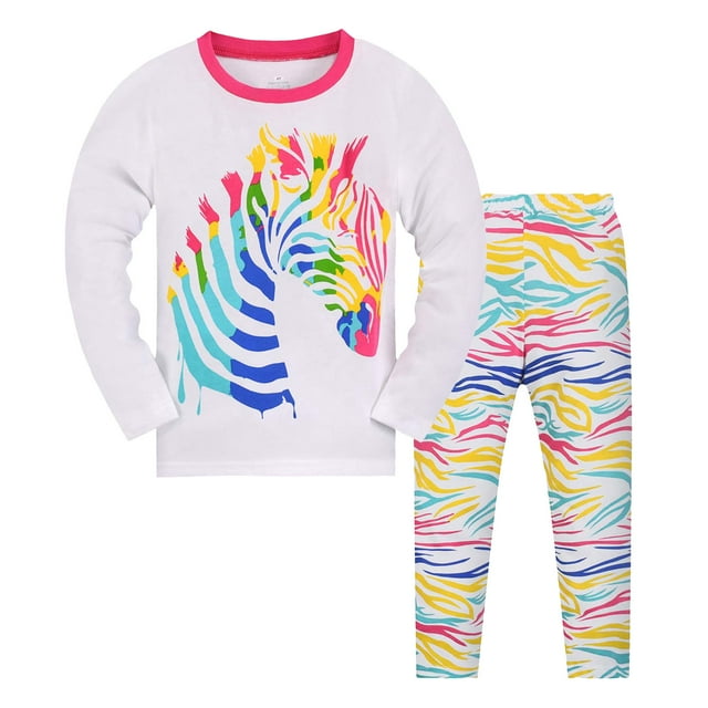 Gubotare Ensemble de Pyjama à Manches Longues pour Garçons Ensemble de Pyjama 2 Pcs pour Bébés Garçons - Tenue de Nuit Imprimée Confortable (Blanc, 1-2 Ans)