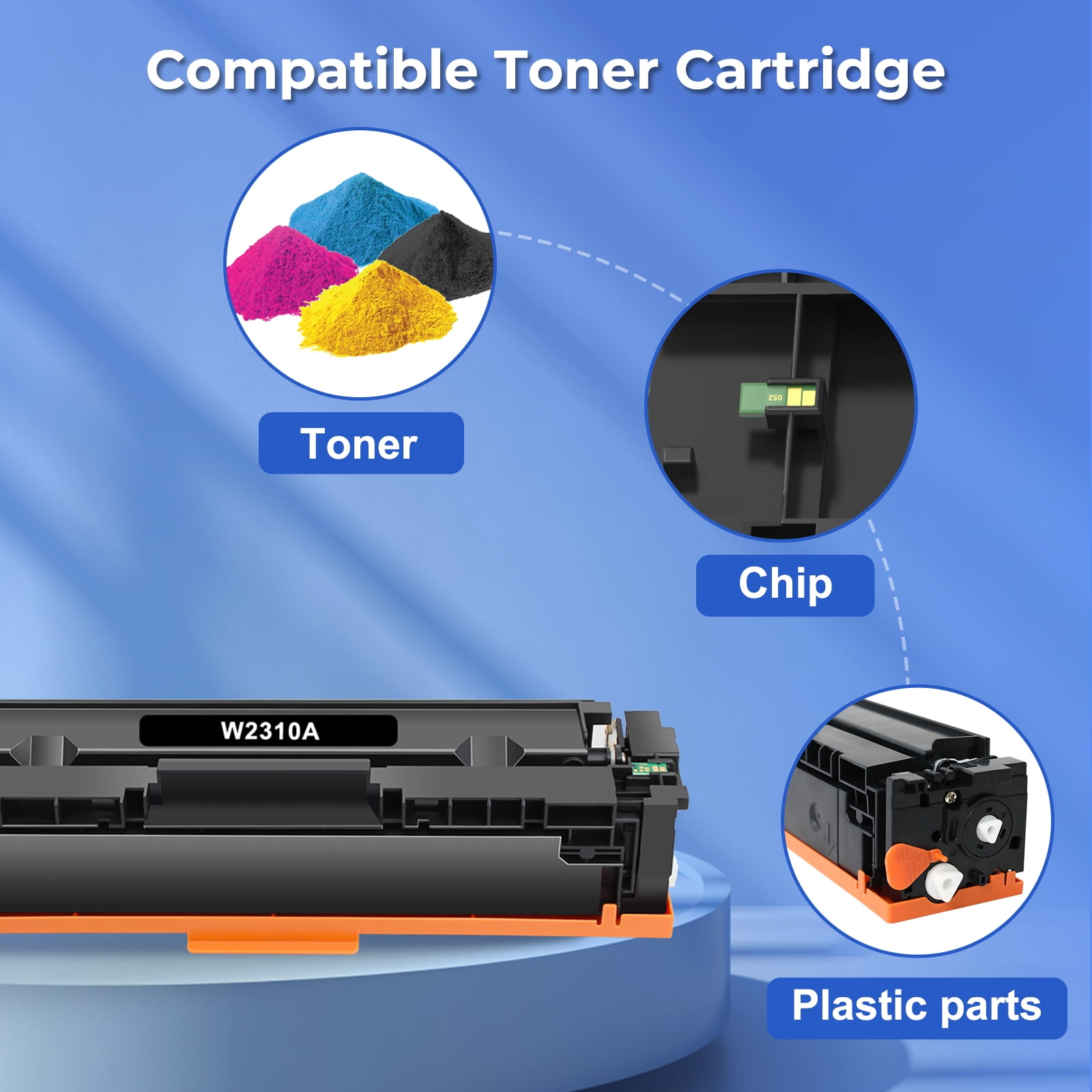 215A Toner Cartridges 1-Pack With Chip Compatible for HP 215A W2310A HP M182nw M182 M182n M183fw M183 M155nw M155a M155 Printer Ink Black