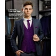 thumbnail image 4 of Vittorio Farina Men's Woven Paisley Vest, Necktie, Bow Tie and Pocket Square Set (Black Back), 4 of 35
