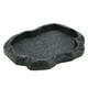 thumbnail image 1 of Cuenco alimentador de plato de agua y comida de roca de reptil duradero de resina para lagarto tortuga (verde M), 1 of 5