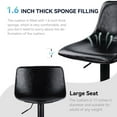 thumbnail image 3 of 2 Pack Black  Minimalist Bar Stool Setwith Concrete Coffee Counter, 3 of 8