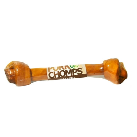UPC: 0015958973412 | Premium Pork Chomps 20 Roasted Pork Skin Knotted Bone 1 Count