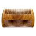 thumbnail image 1 of Myhsmooth Peine para barba de sándalo verde de 4 pulgadas de largo, dos lados, hecho a mano, natural, no estático, con aroma aromático para barbas largas y cortas, peine para bigote, paquete de 1 unid, 1 of 2