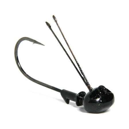 UPC: 0857071008103 | Tackle HD 3-Pack Stealth HD Jig Head  3/16 Ounce Weedless Fishing Jigs with Fishing Hooks  Weighted Football Jig Hooks  Freshwater Jig Heads for Fishing  Black