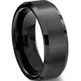 thumbnail image 6 of RSAMD 8MM Stainless Steel Ring Man Band Titanium Black Men's SZ 6 to 12 Wedding Rings-Black-9, 6 of 6