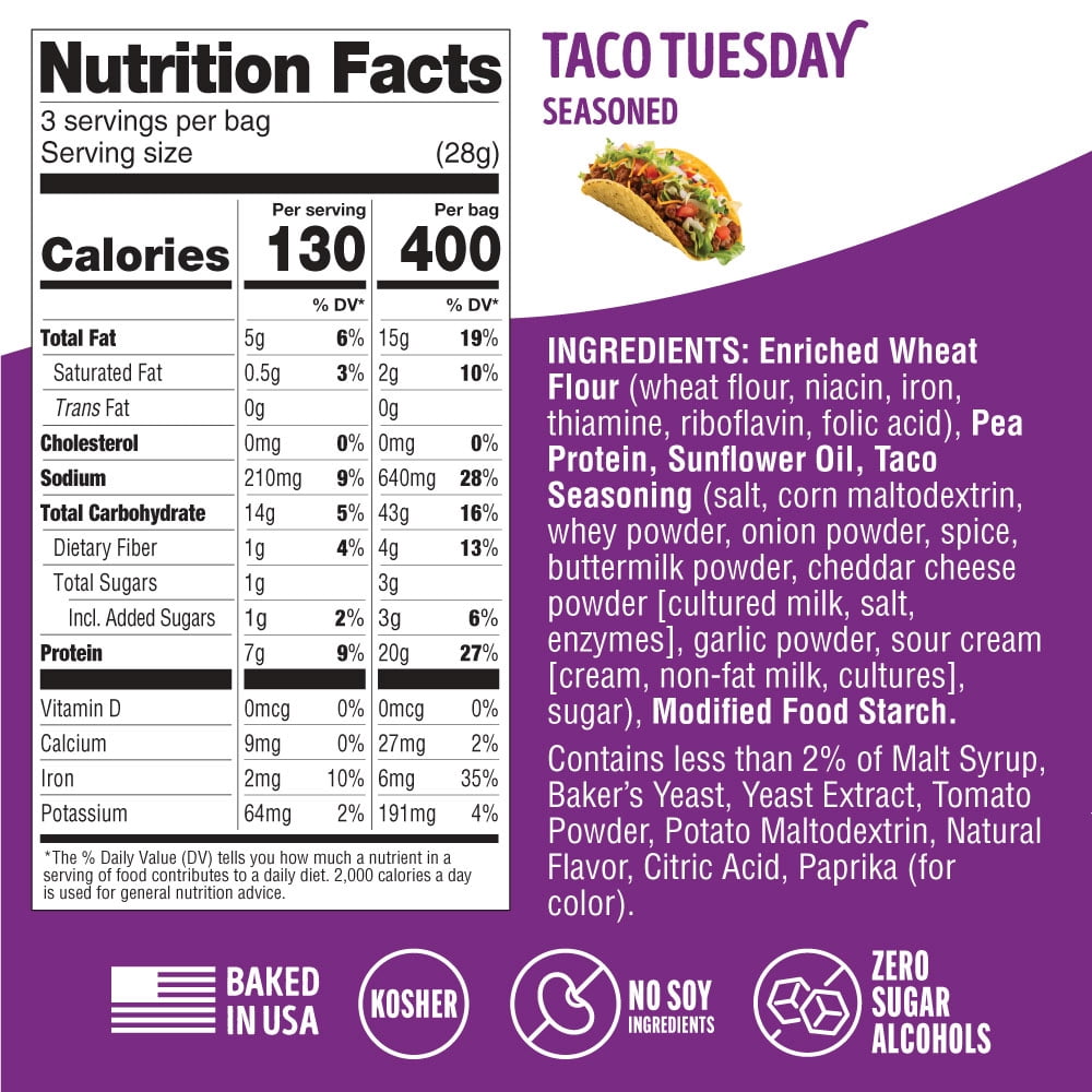 Lenny & Larry's Fitzels Protein Pretzels Snack,Game Day Variety Pack, 20g of Protein, 8 Pack