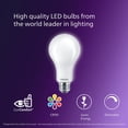 thumbnail image 4 of PHILIPS LED White Dial Flicker-Free Frosted Dimmable A19 Light Bulb - EyeComfort Technology - 1100 Lumen - 5 Shades of White - 9W=75W - E26 Base - Indoor - 2-Pack, 4 of 8