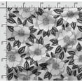 thumbnail image 2 of Soimoi Floral Print, Silk Fabric Decor Sewing Fabric By The Yard- 42 Inch WideDecorative Fabric For Shirts, Suits, Ties-Gray, 2 of 5