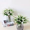 thumbnail image 6 of 18 Bundles Lily of The Valley Artificial Flowers White Orchid Wedding Holding Flowers Bouquet for Home Garden Wedding Party Decor, 6 of 7