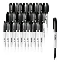 KFFKFF Enduring Ink Pens, Set of 36 Black Markers, Swift to Dry & Resistant to Fading, Precision Tip Markers for Use on Wood, Plastic, Paper, Metal, and Various Surfaces