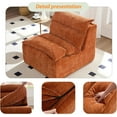 thumbnail image 4 of AENKYO Modern Accent Lounge Chair, Comfy Armless Foam Lazy Sofa with Washable Cover, Living Room & Bedroom, Orange, 4 of 9
